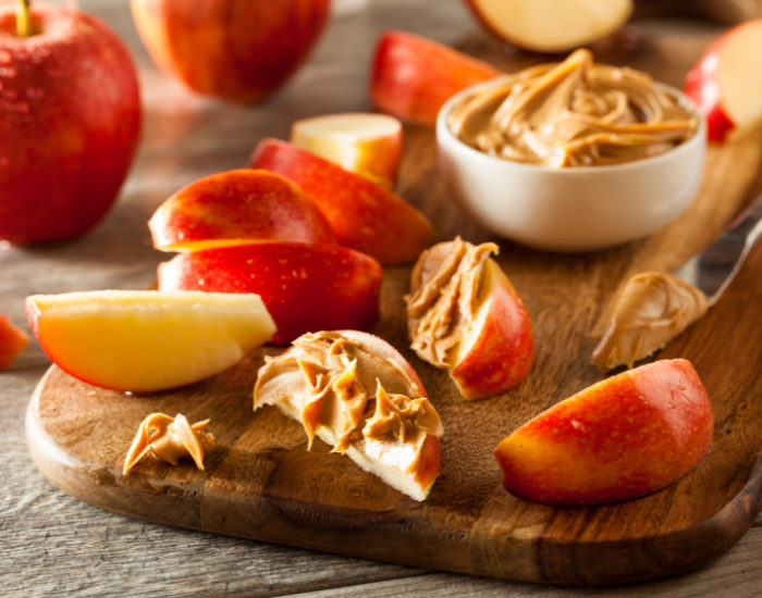 apple slices with p butter
